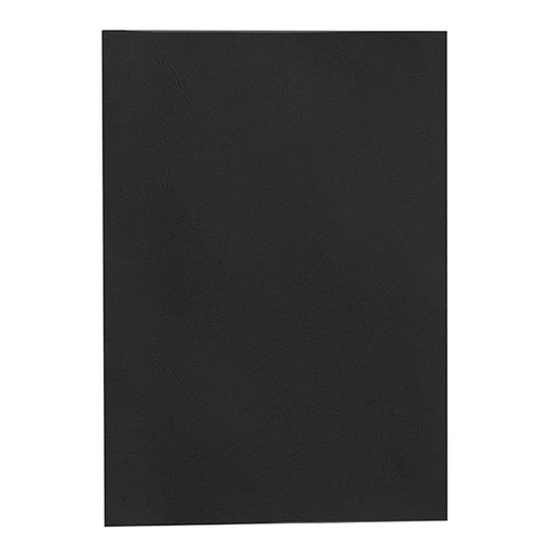 Binding Cover A4 Leathergrain Black Pack 100 (100 1202)