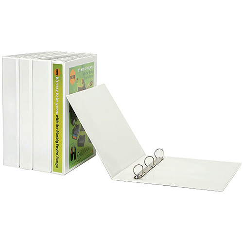 A4 25mm 4D Ring Binder Insert White (5404008B)
