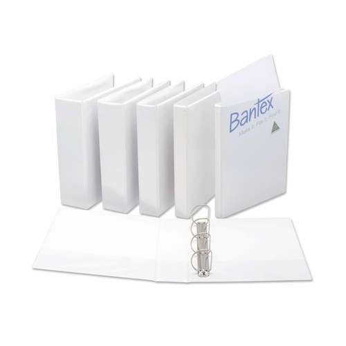 Bantex A4 38mm 4D Ring Binder Insert White (5414008B)
