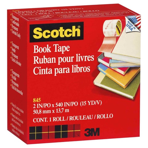 Book Tape Scotch Transparent 50mm x 13.7m (845)