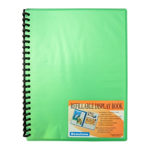 Beautone A4 Display Book  Cool Frost 20 Pockets Green (31853)
