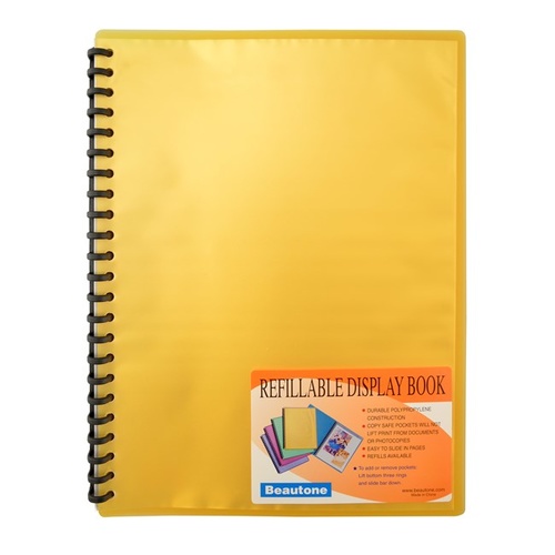 Beautone A4 Display Book Cool Frost 20 Pockets Orange  (31851)