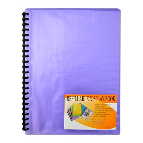 Beautone A4 Display Book Cool Frost 20 Pockets Purple (31856)