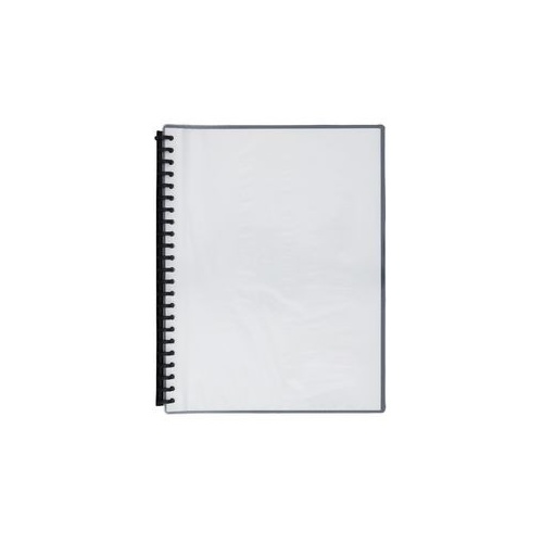A4 Display Book Clear Front 20 Pockets Black (1904)