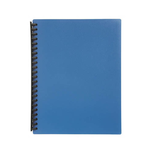 Marbig A4 Display Book Clear Front 20 Pockets Blue