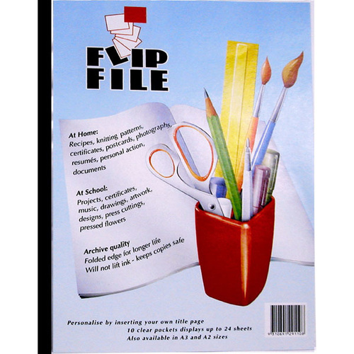 Flip File Display Book A4 12 Pockets Pk 10 (401001)