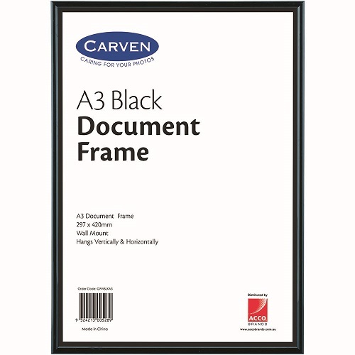 Carven A3 BLACK Document Frame