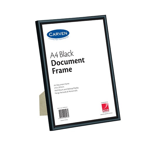Carven A4 BLACK Document Frame (1784044)