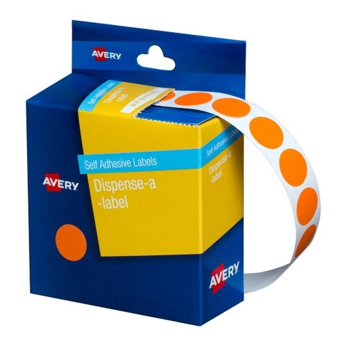 QuickStik Label MC14 Dot Orange Pk 1050 (80103CRORG)