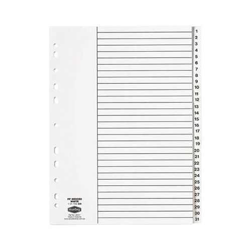 Divider Numeric A4 Grey 1-31 (35040)