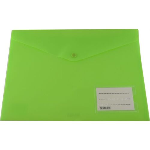Document Wallet A4 with Button LIME GREEN (A4W04)