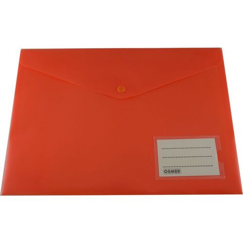 Document Wallet A4 with Button ORANGE (A4W06)