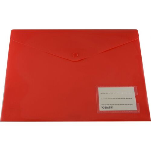 Document Wallet A4 with Button RED (A4W03)