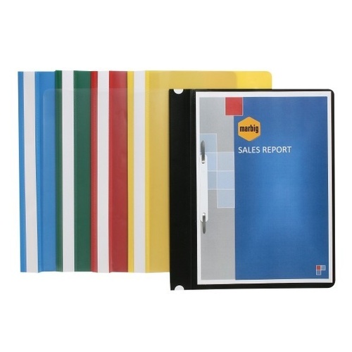 Marbig Flat Files A4 Clear Assorted Front Pk 10 (1001099)