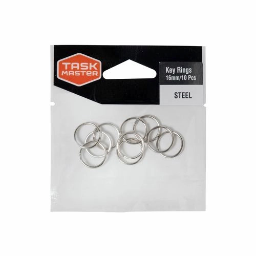 Key Rings 16mm  Zinc Plated Pack 10