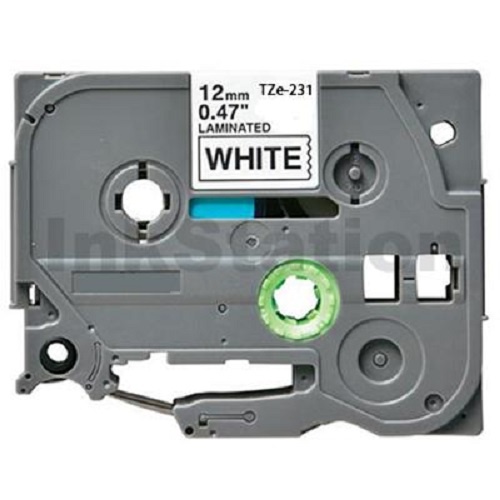 Brother TZe-231 label Tape 12mm x 8m Black Text on White Tape (TZe231)