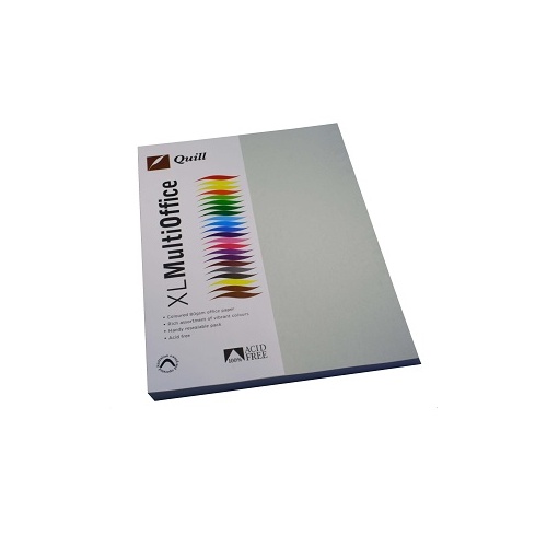Quill Coloured Copy Paper 80 gsm A4 Grey Pk 100 (90065)