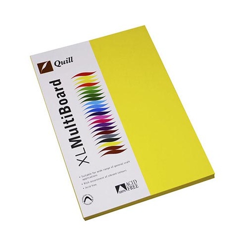Quill Coloured Copy Paper 80 gsm A4 Lemon Pk 100 (90069)