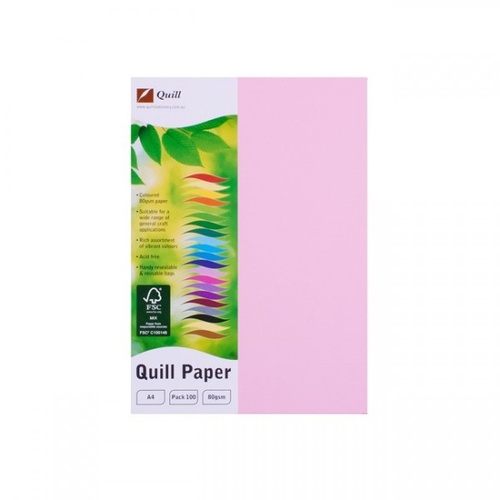 Quill Coloured Copy Paper 80 gsm A4 Musk Pk 100 (90063)