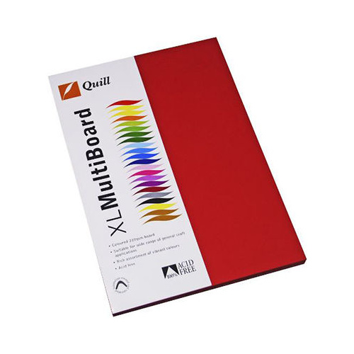 Quill Coloured Copy Paper 80 gsm A4 Red Pk 100 (90060) 