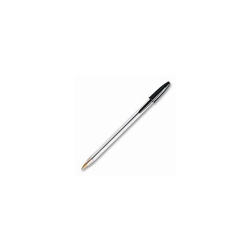BIC Cristal Ballpoint Pens Medium Black Pack 12 (954375)