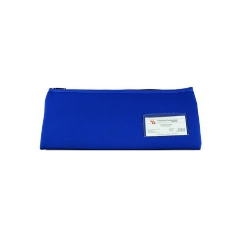 Neoprene Name Card Pencil Case - 1 Zip 34 X 17cm BLUE (N3417B1)