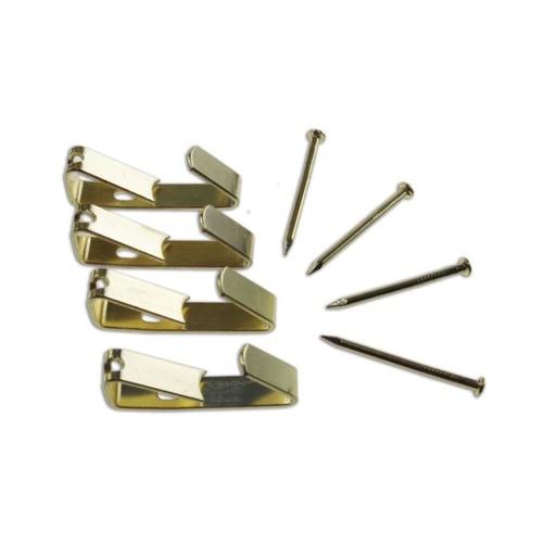 TIC 8KG Brass Plated Picture Hook Pack of 25