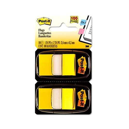 Post-it Flags Pack, Value Yellow Pk 100 (680 YW2)