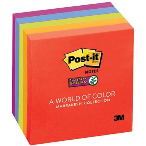 Post It Note Super Sticky 73mm x 73mm MARRAKESH PACK 5 654 5SSAN