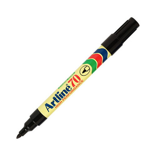 Artline 70 Permanent Marker 1.5mm Bullet Black Each