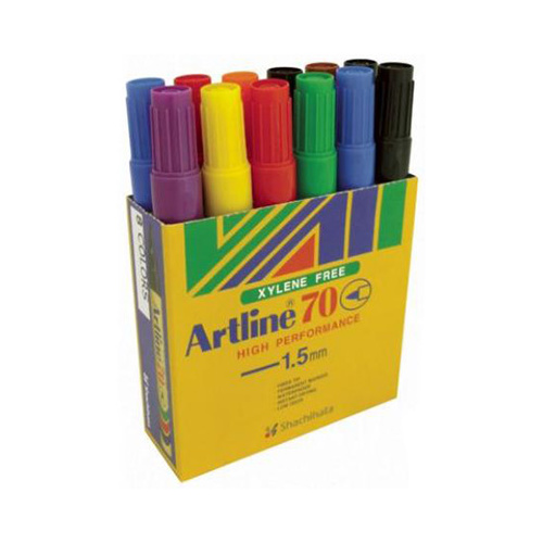 Artline 70 Permanent Marker 1.5mm Bullet Assorted Box 12