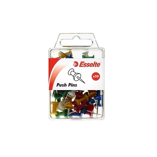 Push Pins Esselte Assorted Pack 50 45110