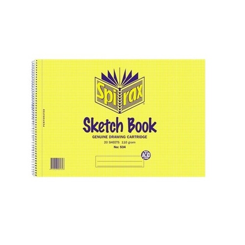 Spirax Sketch Book No 534 20 Leaf 212x297mm A4