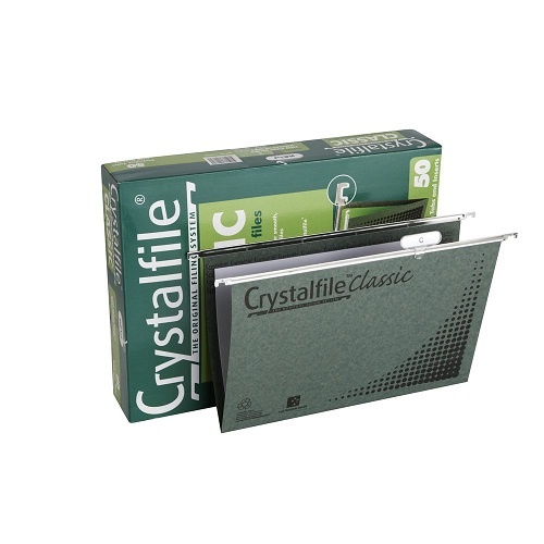 Crystalfile Foolscap Twinlock Suspension File 50 Pack 111130C