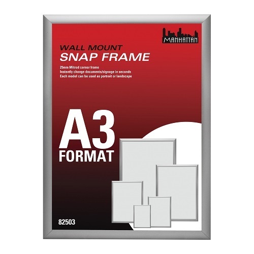 Manhattan Snap Frame A3 Silver