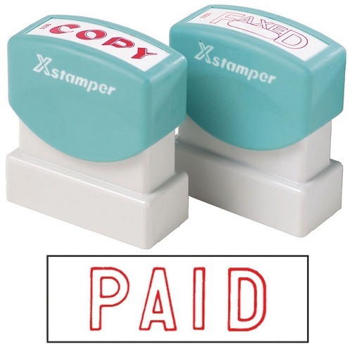 Stamp Xstamper Colour Red Title PAID (1005)