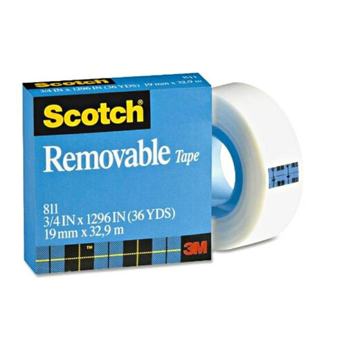 Tape 3M Scotch Magic 811 Removable 12.7mm x 66M Roll