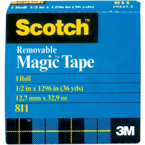 Tape 3M Scotch Magic 811 Removable 12.7mm x 66M Roll