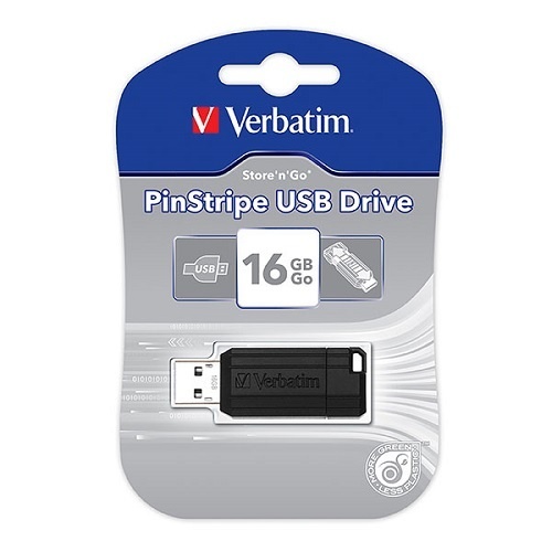 Verbatim Store'n'Go Pinstripe USB Drive 16 GB Black