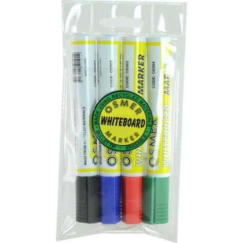Osmer Whiteboard Marker - Wallet of 4