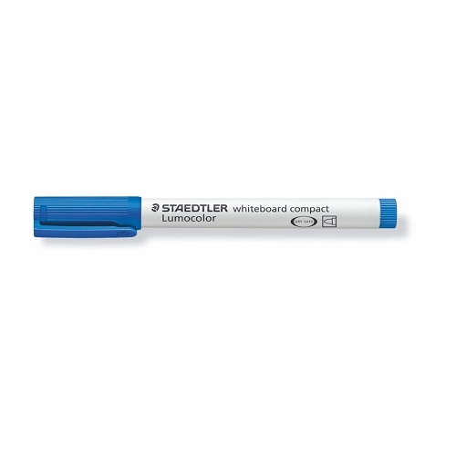 STAEDTLER 341 Lumocolor COMPACT Whiteboard Bullet Tip Markers BLUE Box 10 (351 3)