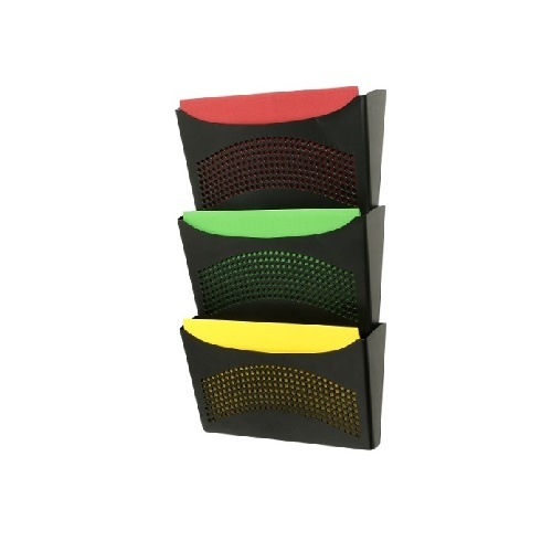 Marbig Wall Pocket 3 Compartments Black (86650)