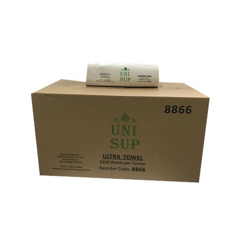 Ultraslim Hand Towel 24x24cm Ctn(Pk 150 x 16) (8866) - USE PT200UX20 (NO ETA AVAILABLE)