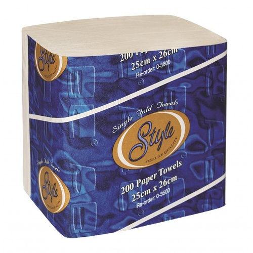 ABC Style Hand Towels Half Cut Ctn (Pk 200 x 36) (0-0036)