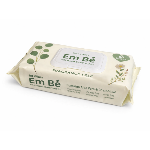 EmBe Extra Thick Baby Wipes 19cmx20cm Carton (80x12)