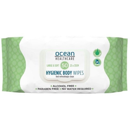 Ocean Hygiene Body Wipes 33 x 23 cm Carton (Pack 50 x 12)